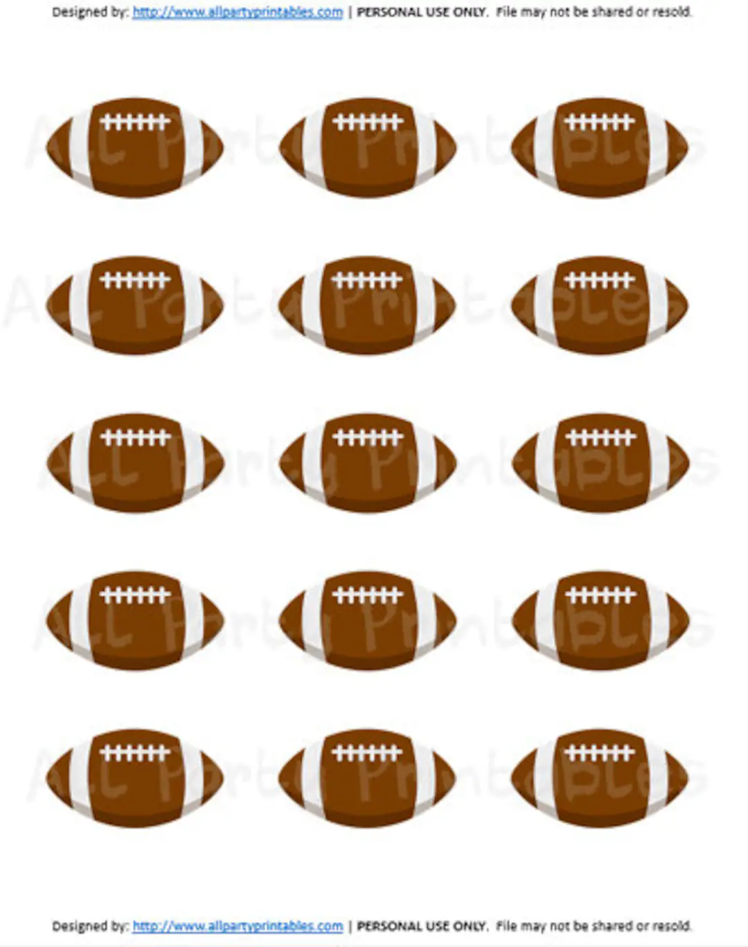 free printable football cutouts
