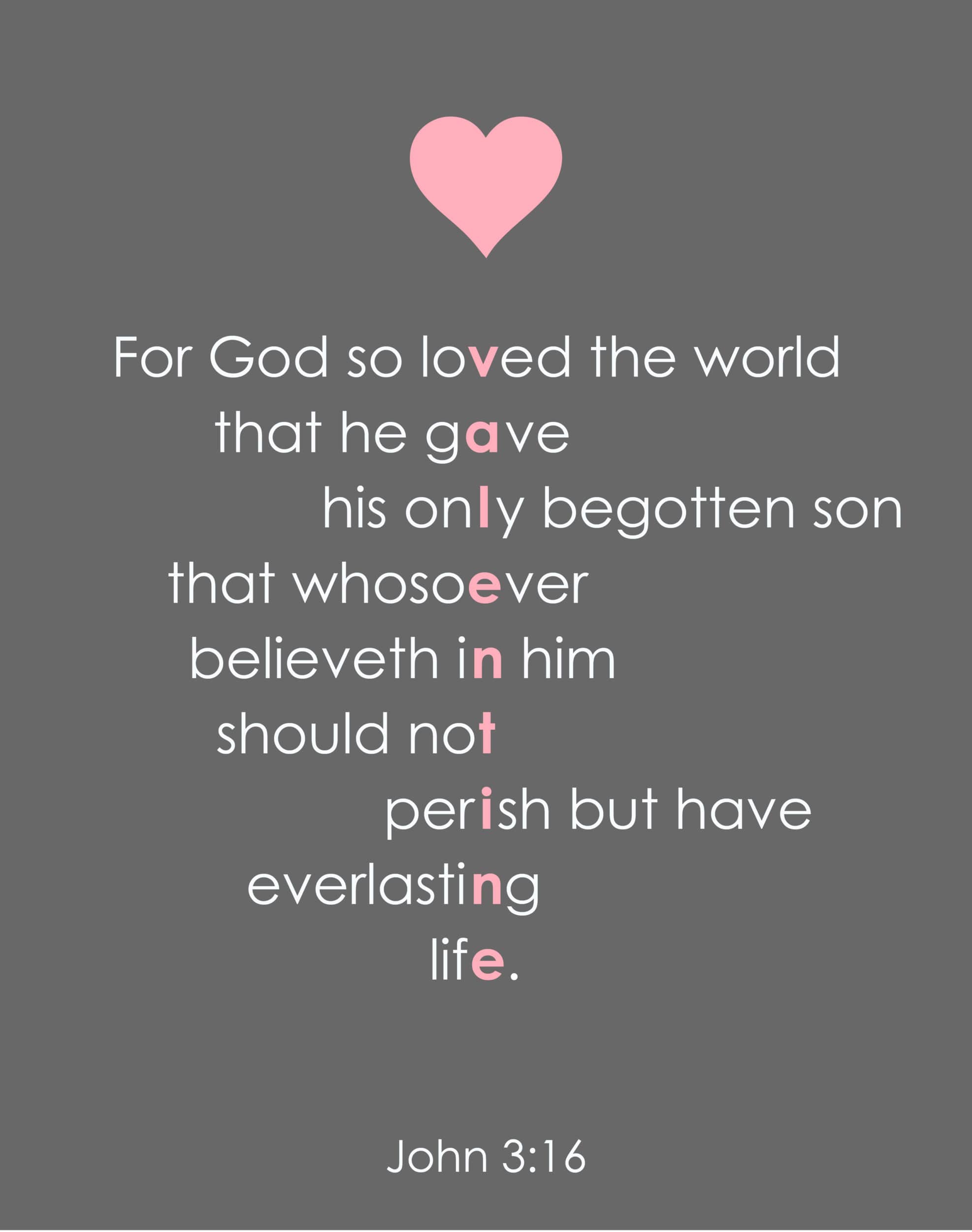 For God So Loved The World