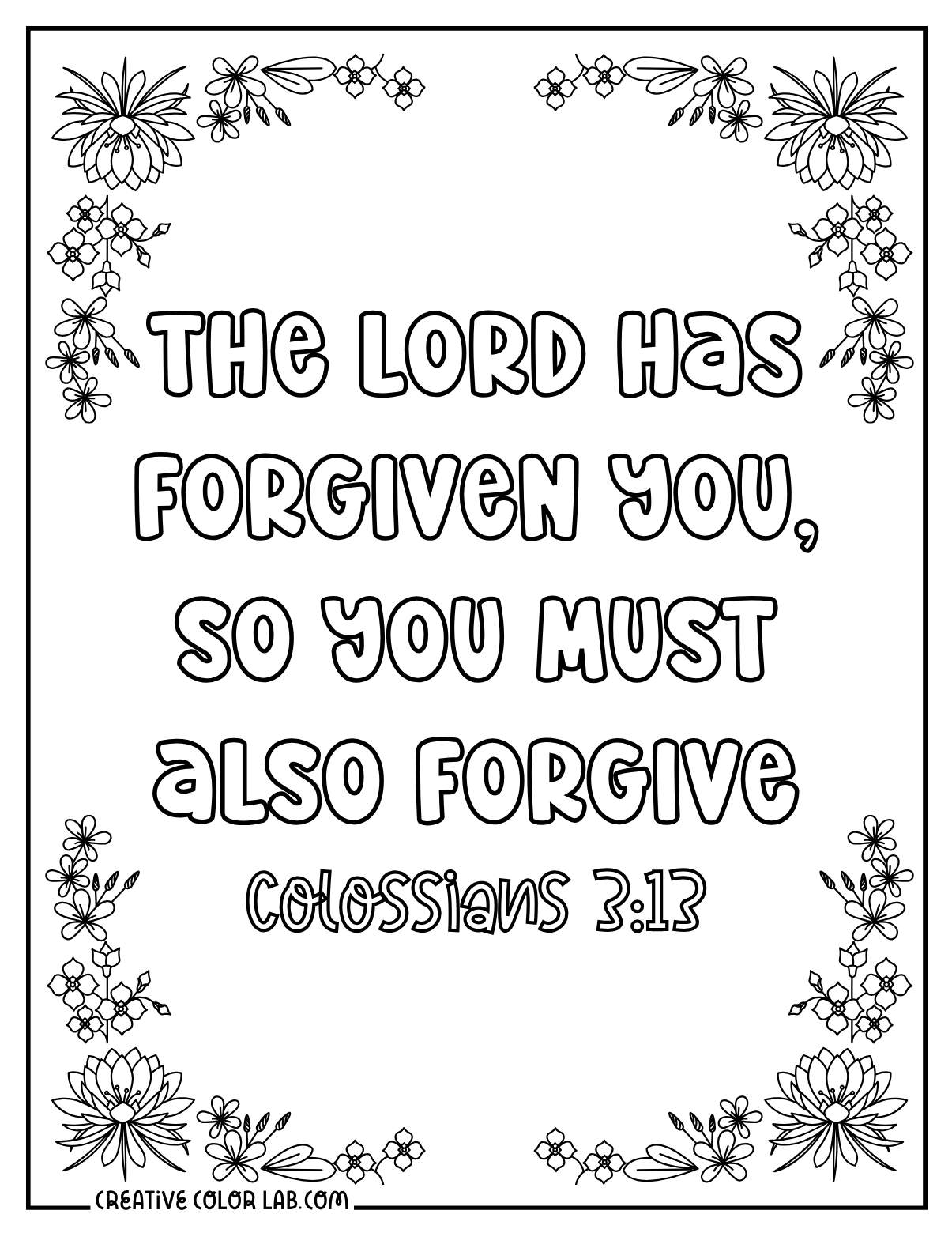 Forgiveness Coloring Pages Forgiveness Coloring Pages