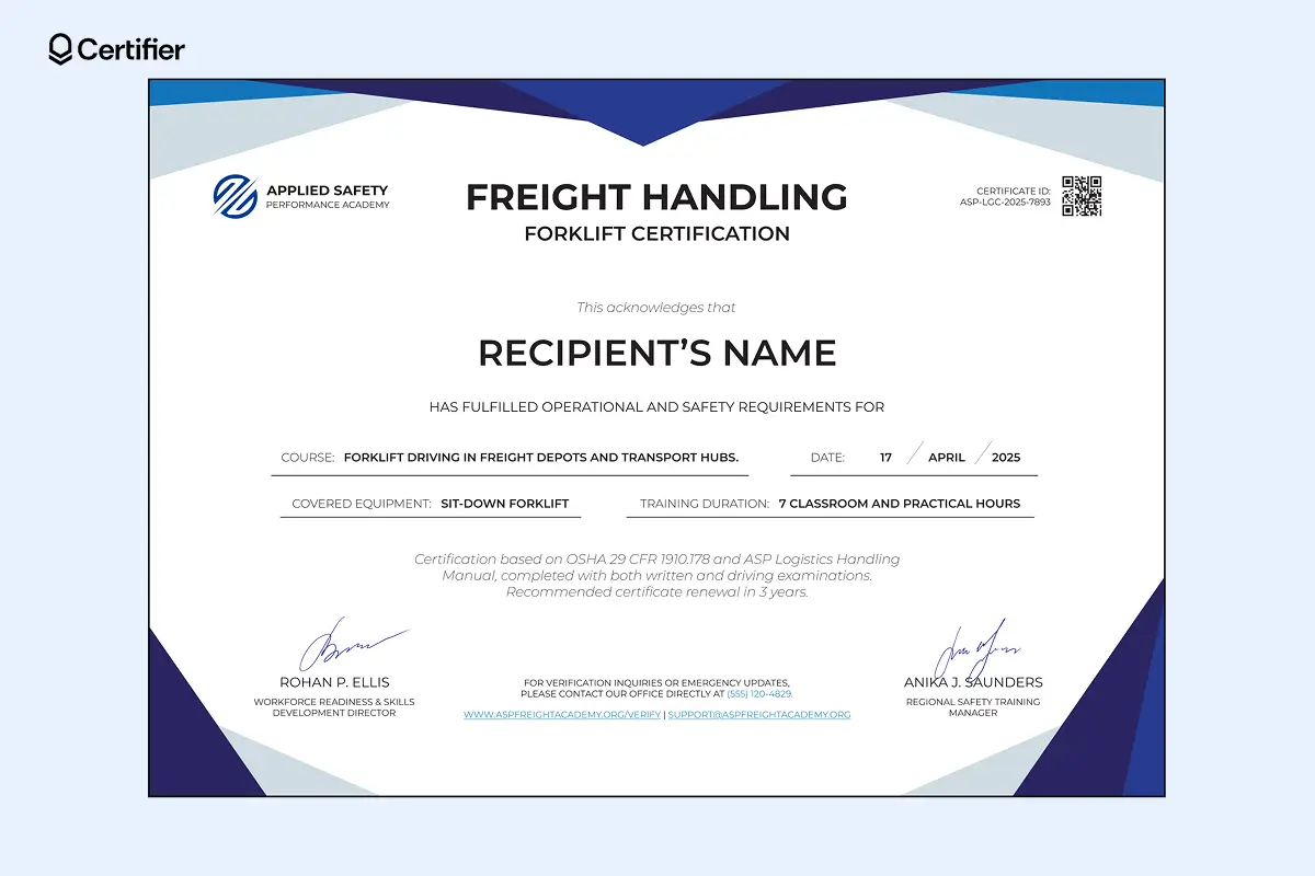 free wallet size certification card template