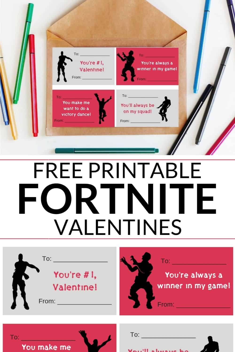 Fortnite Valentines Printables