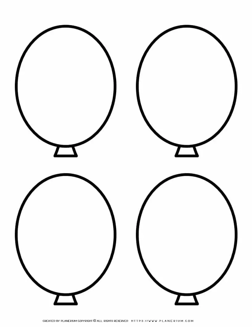Four Balloon Outlines