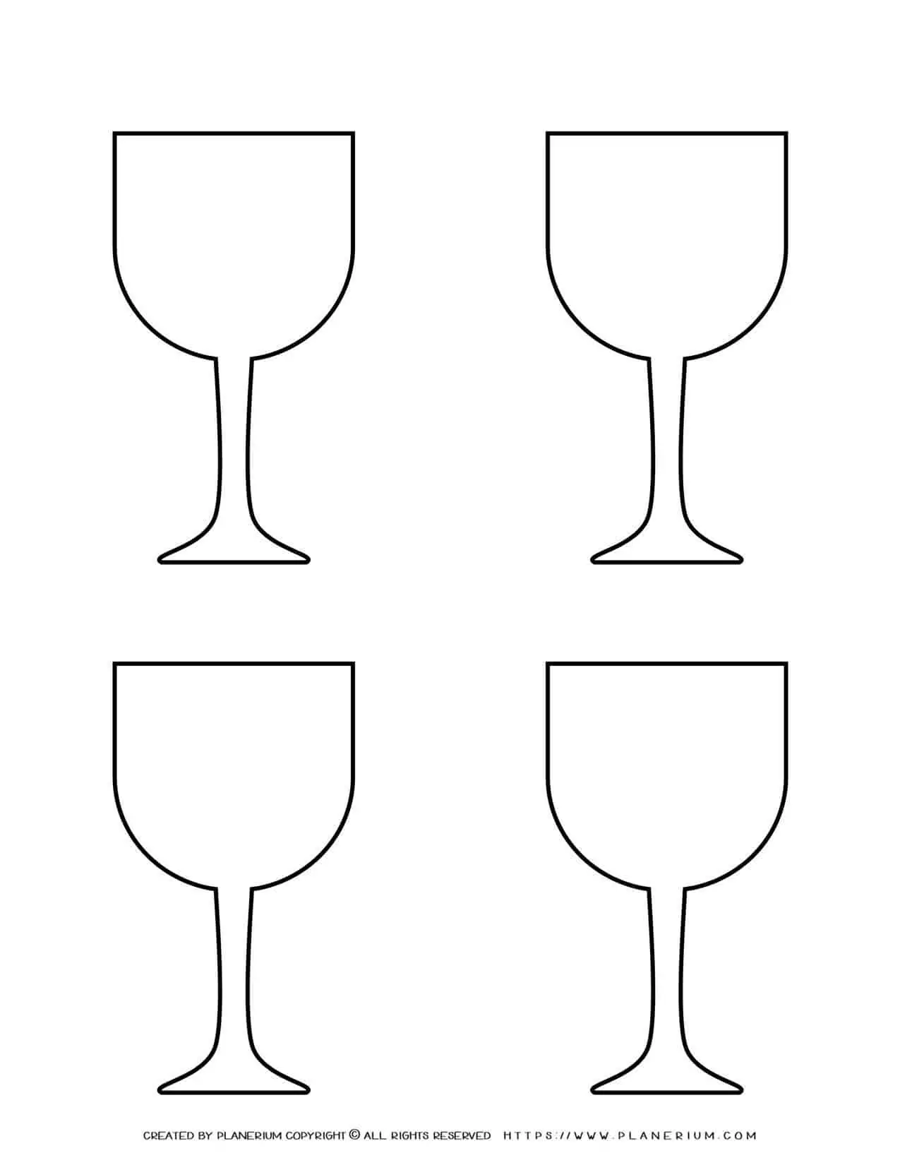Four Wine Glasses
