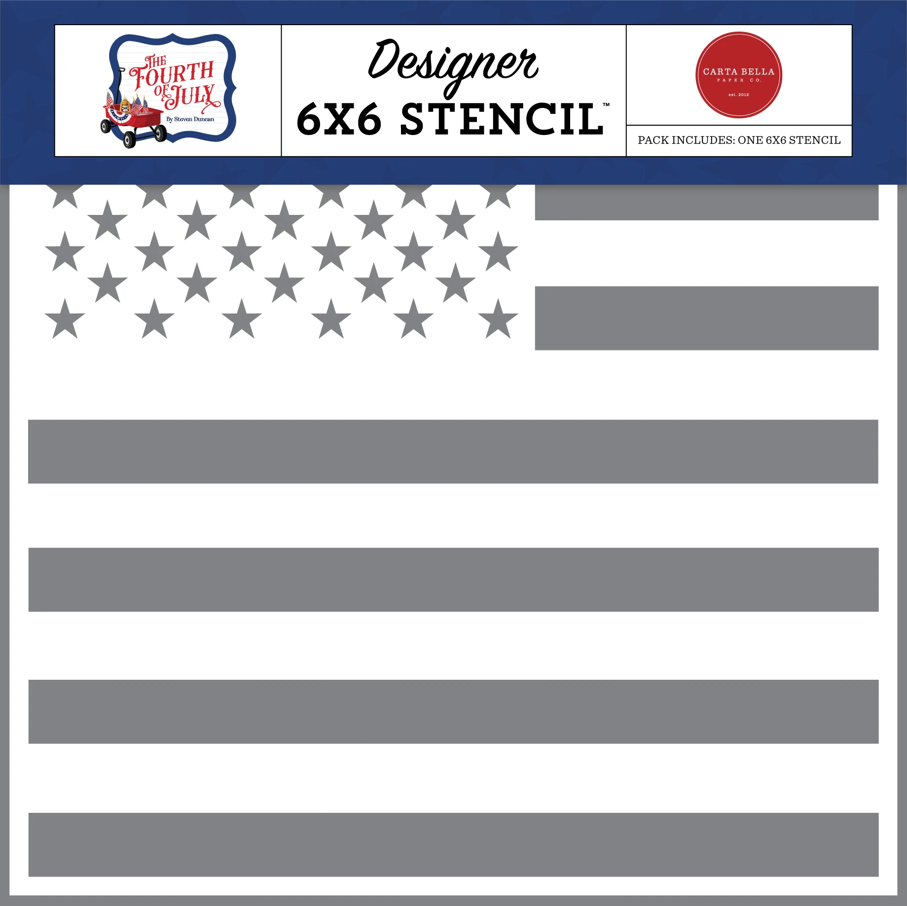 Fourth Of July American Flag Stencil