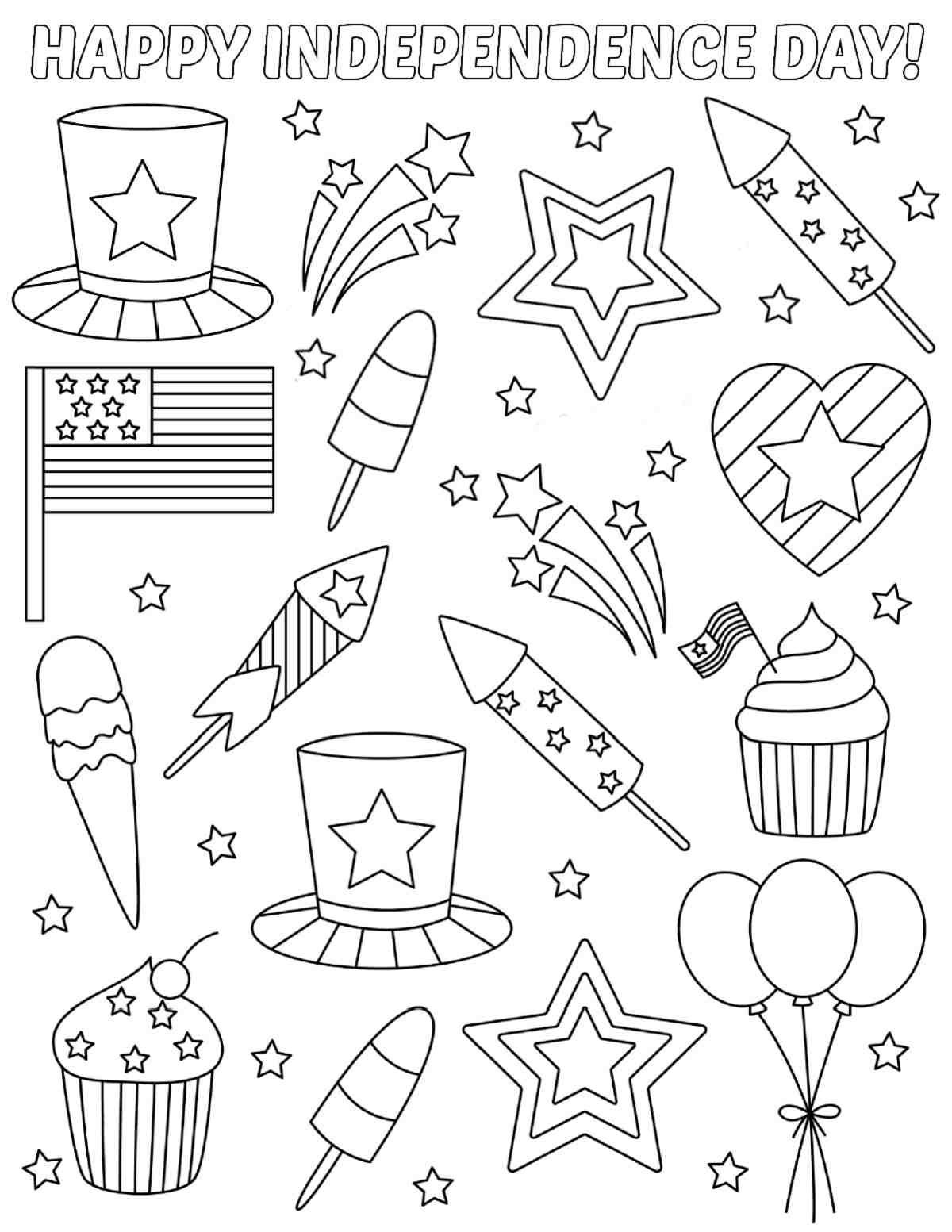 Fourth Of July Coloring Pages