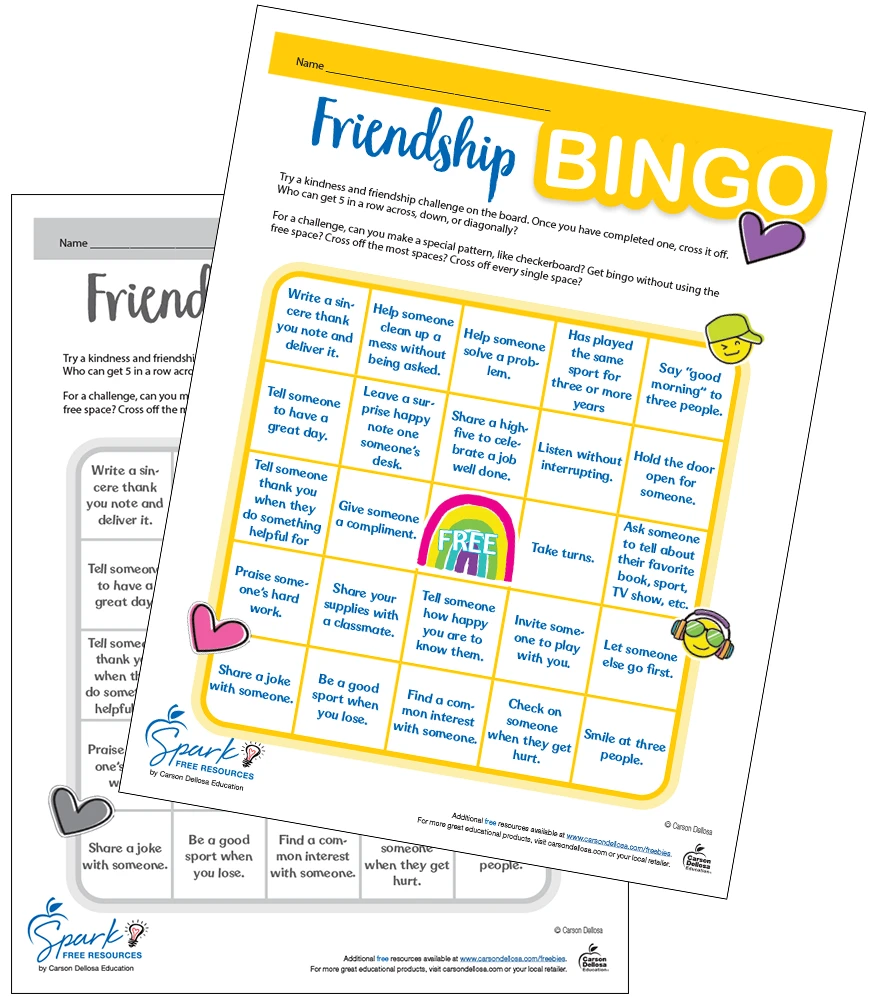 Fr01703 Friendship Bingo Free Printable Fr01703