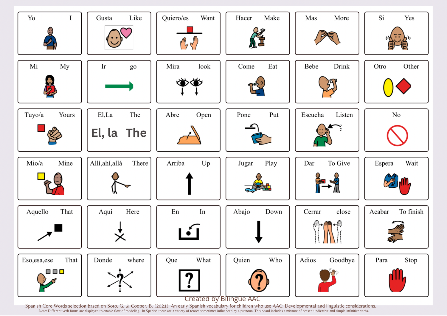 spanish communication board free printable