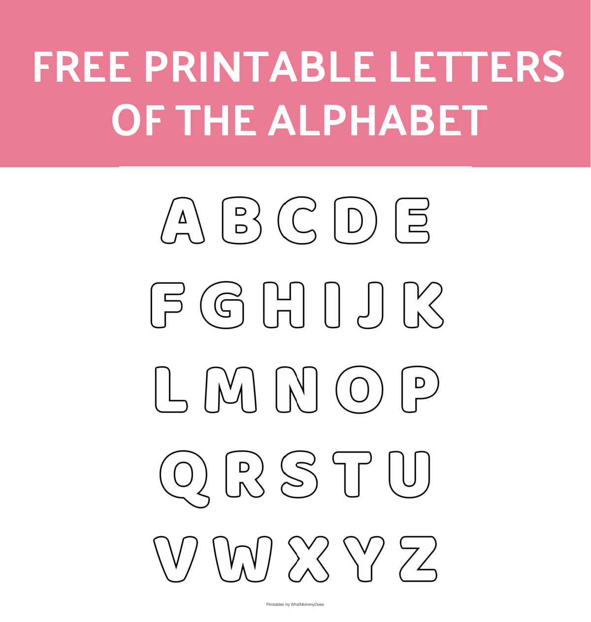 Free Alphabet Printables Letters Worksheets Stencils Abc Flash Cards