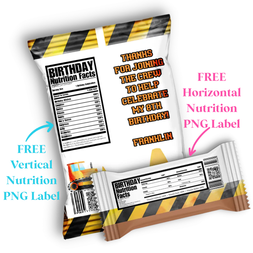Free Birthday Nutrition Facts Png