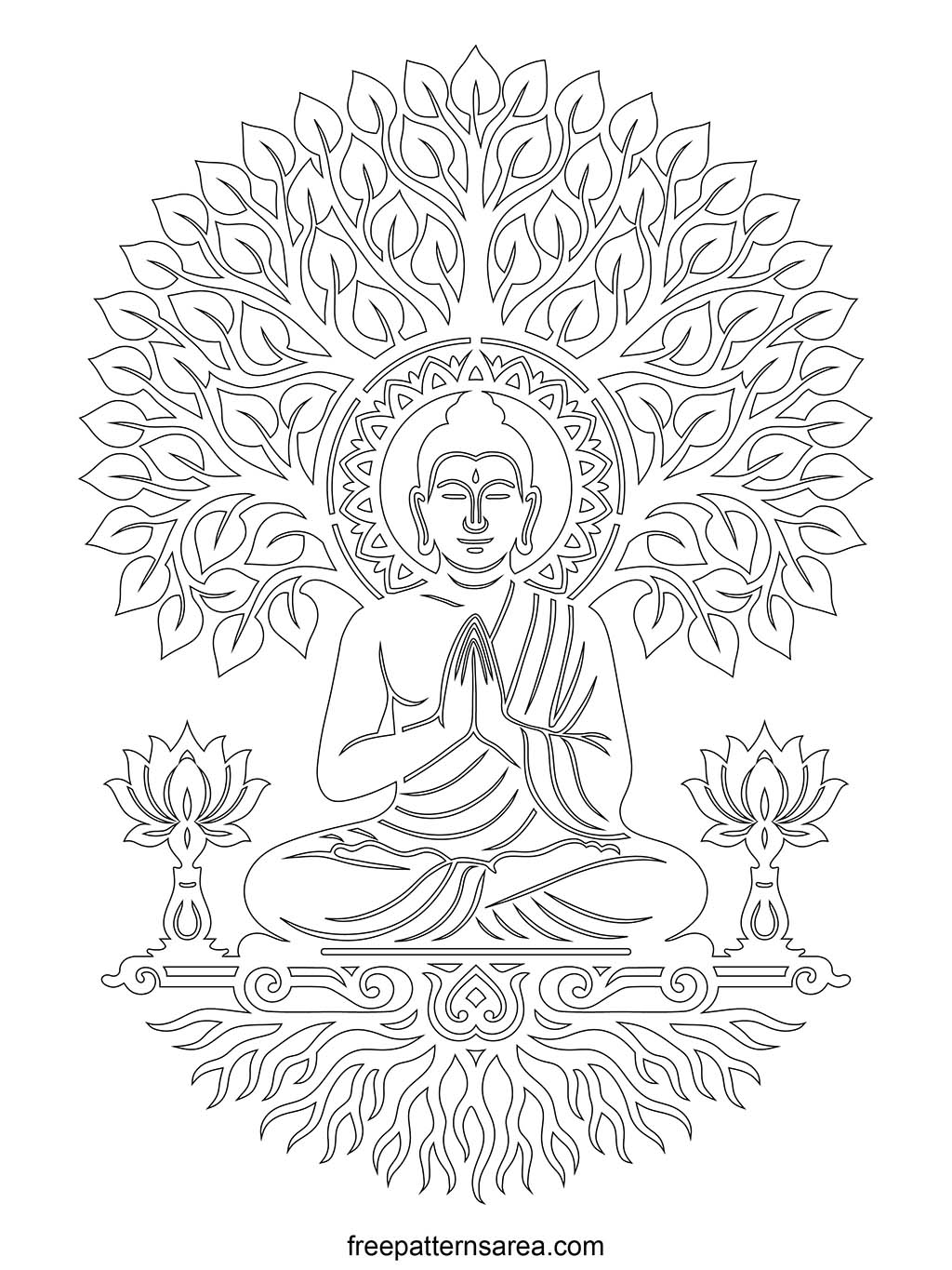 Free Buddha Pdf Template Printable Outline Pattern Free Buddha Pdf Template Printable Outline Pattern
