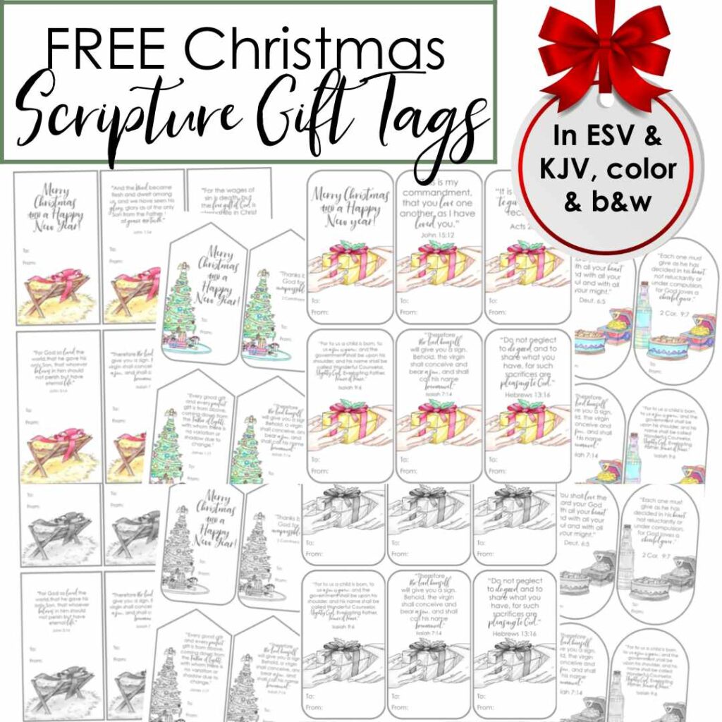 Free Christmas Scripture Gift Tags