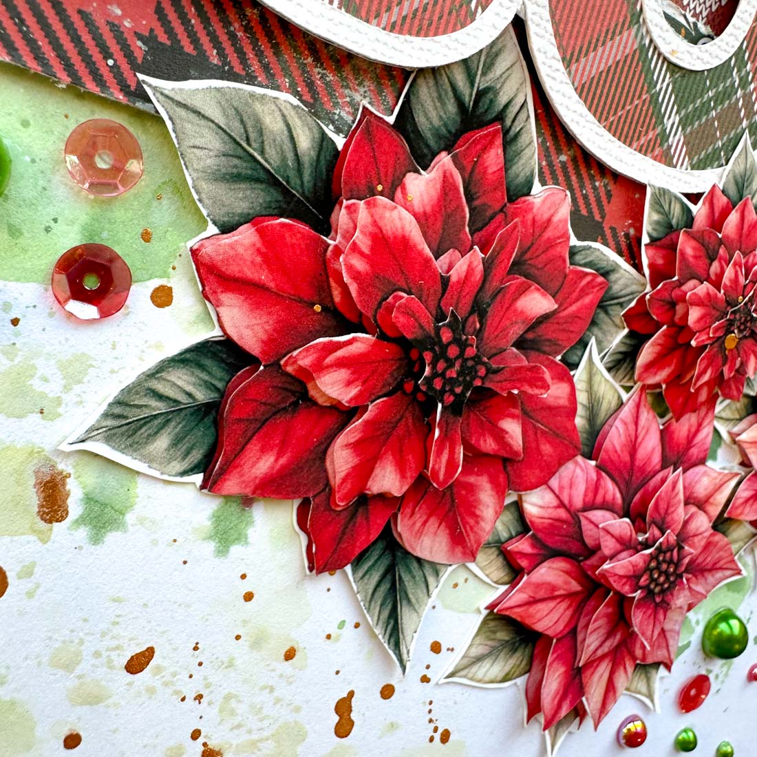 Free Decoupage Poinsettia Printable