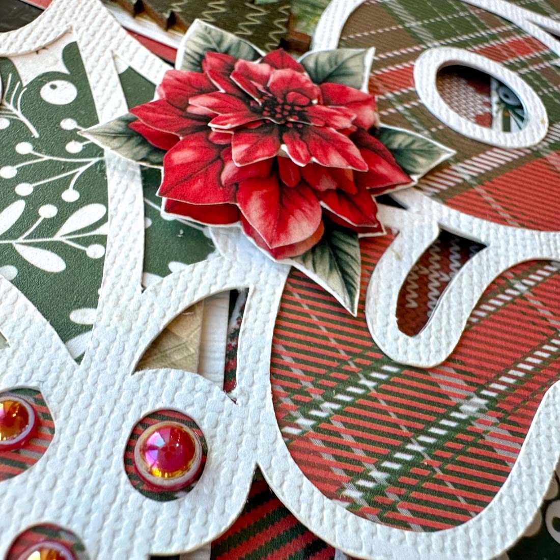 Free Decoupage Poinsettia Printable