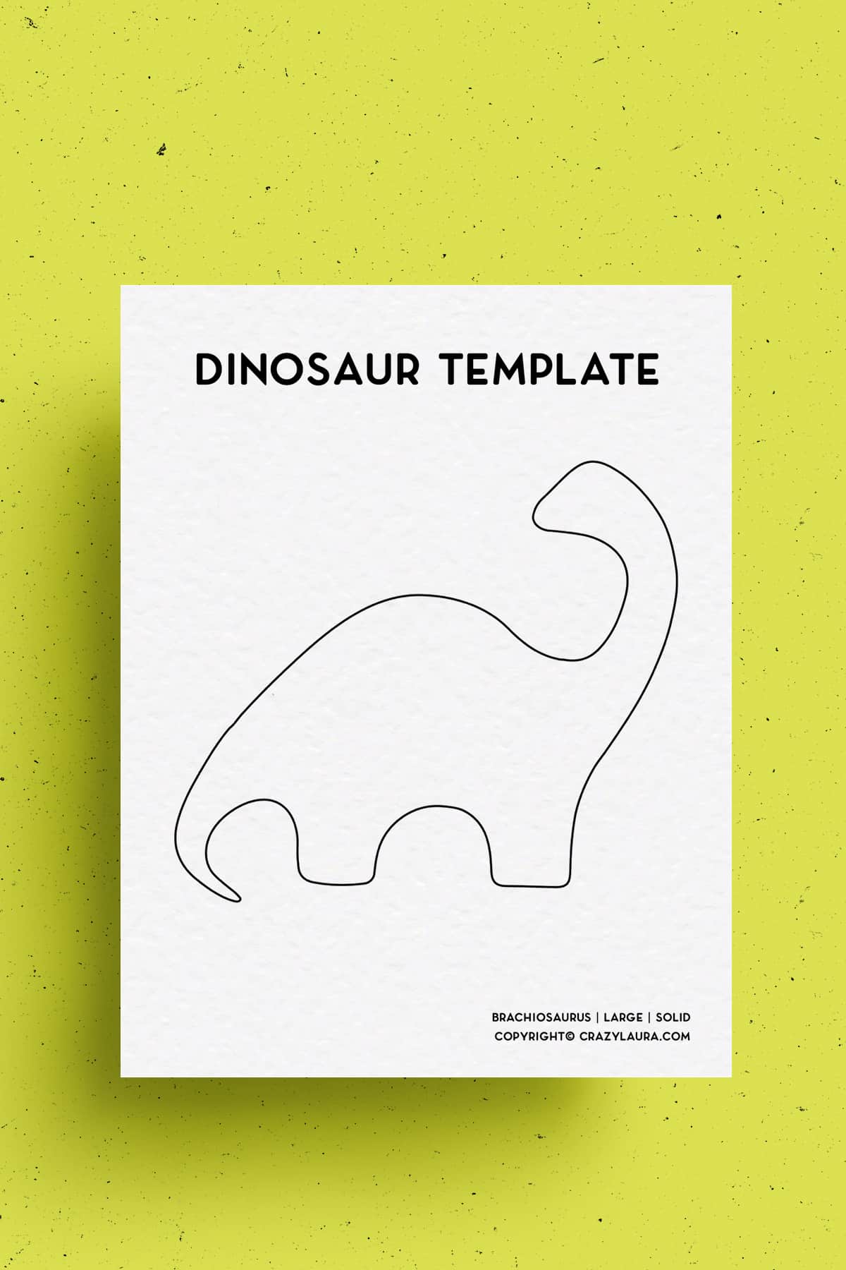 Free Dinosaur Template