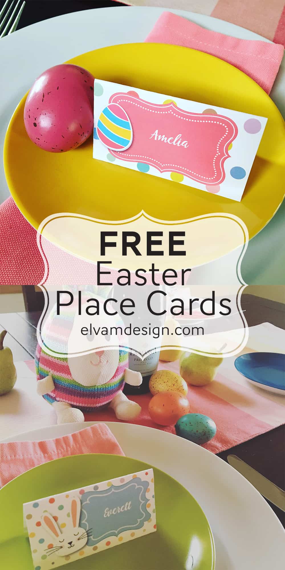 Free Easter Place Card