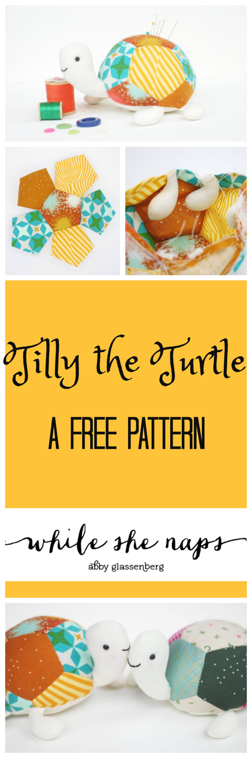Free English Paper Piecing Pattern Tilly Turtle