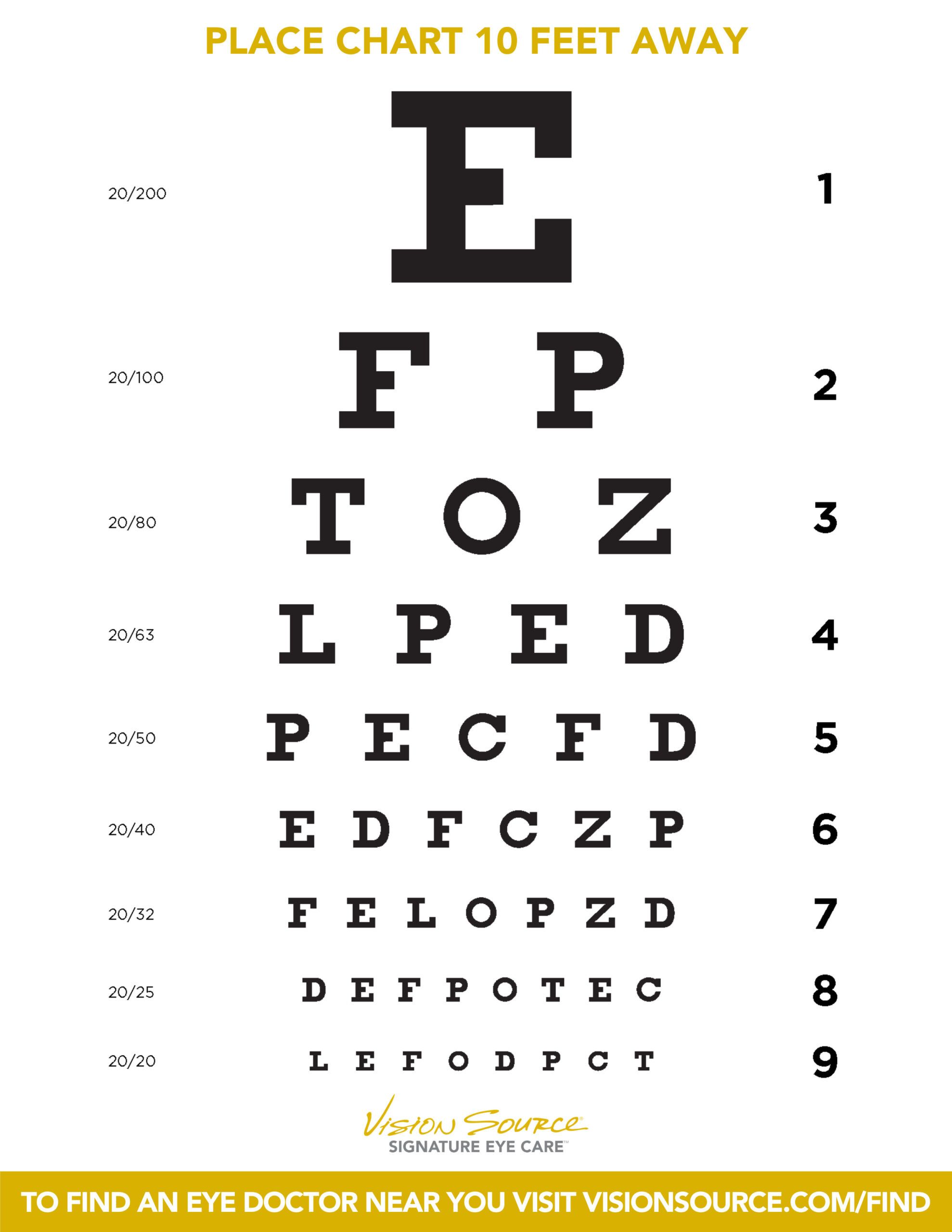 Free Eye Chart Download