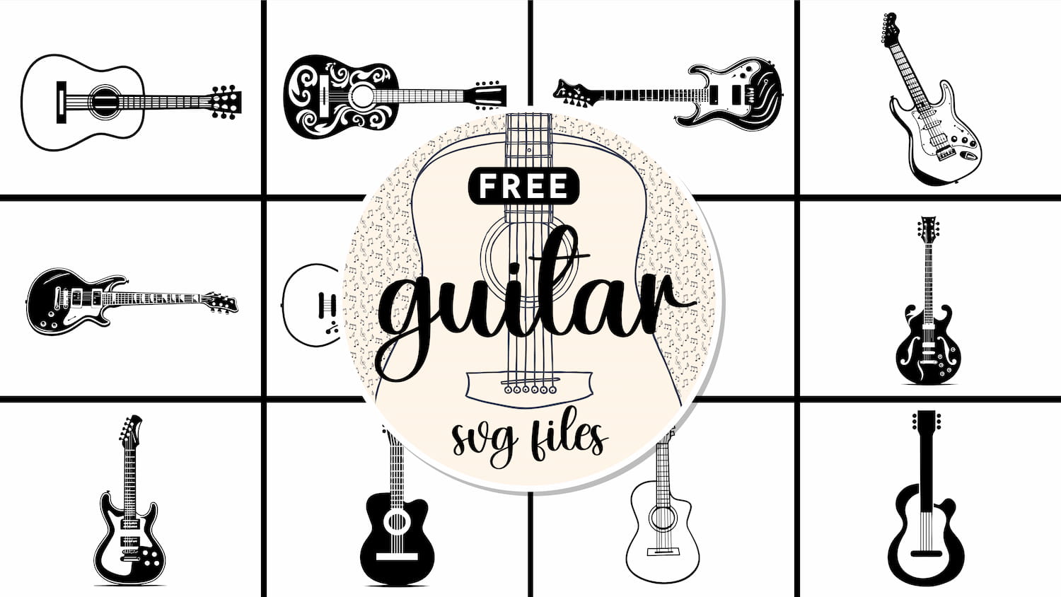 free guitar stencils printable
