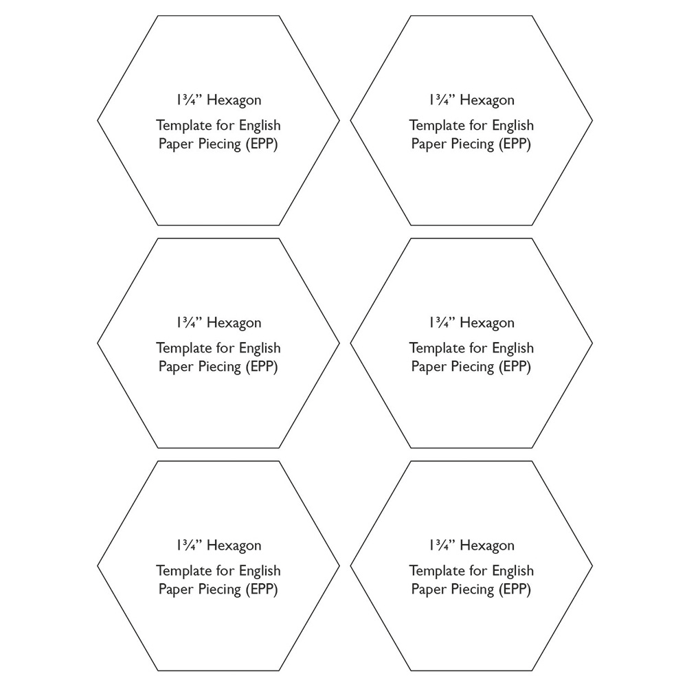 Free Hexagons 1 3 4 Inch Templates For English Paper Piecing Download