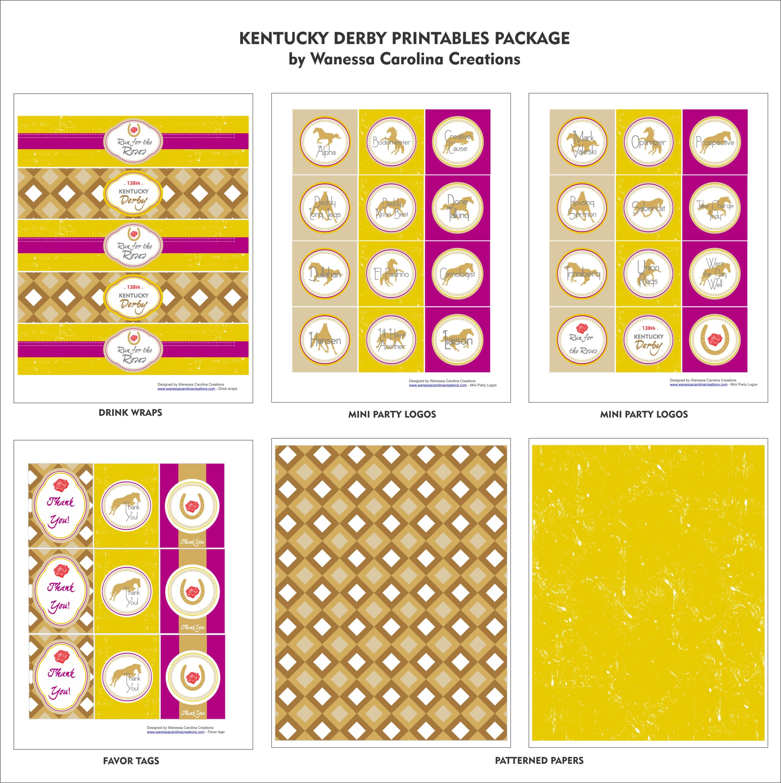 Free Kentucky Derby Party Printables From Wanessa Carolina Creations Free Kentucky Derby Party Printables From Wanessa Carolina Creations