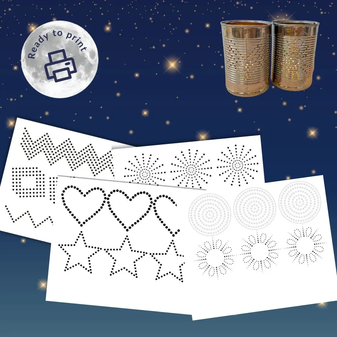 Free Lantern Pattern Printables Upcycled Tin Can Lanterns