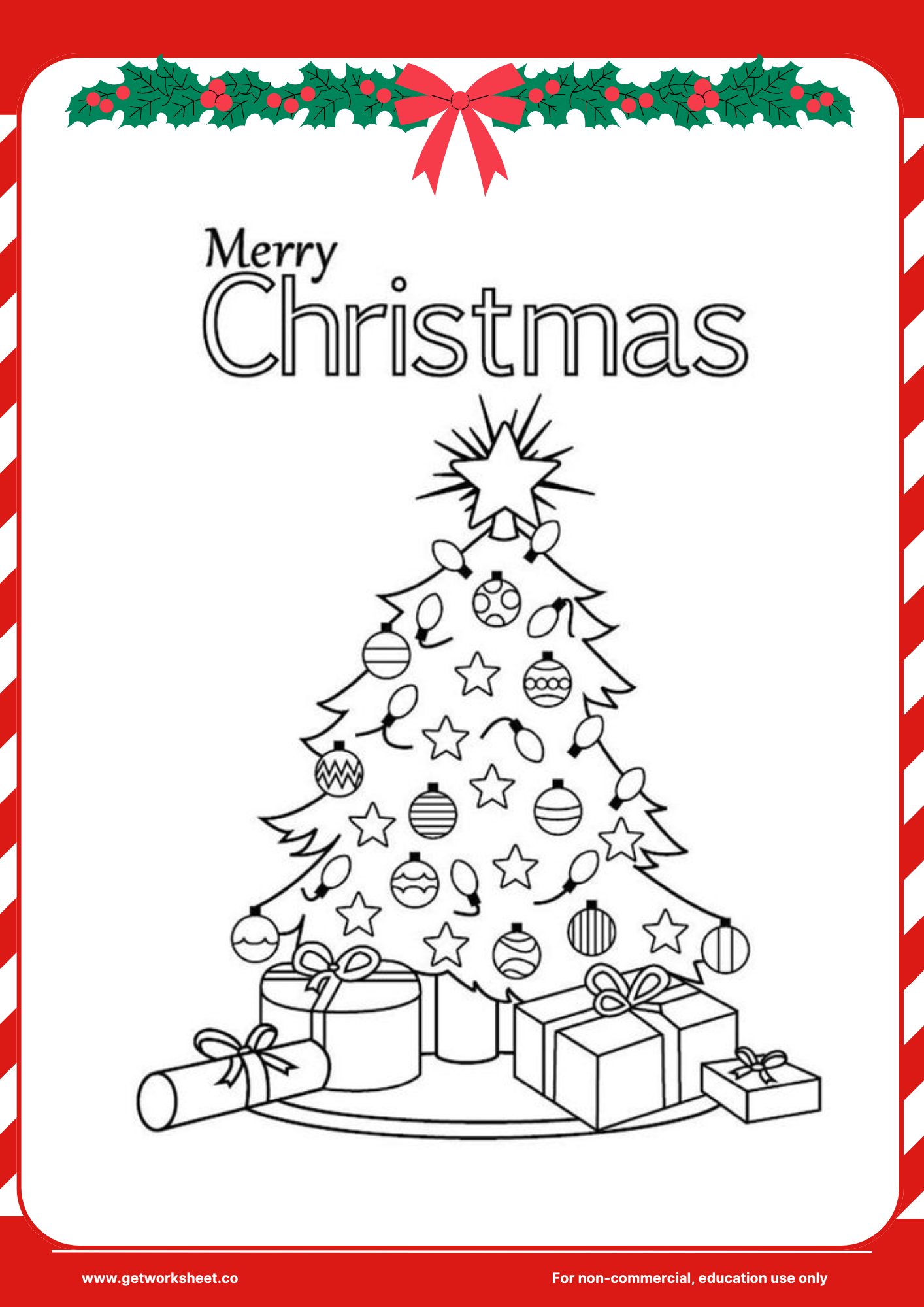 Free Merry Christmas Coloring Pages