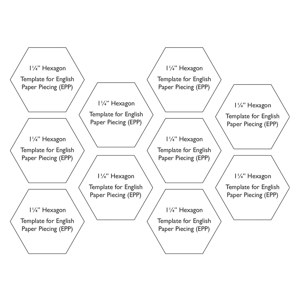 Free Mini Hexagons 1 1 4 Inch Templates For English Paper Piecing Download