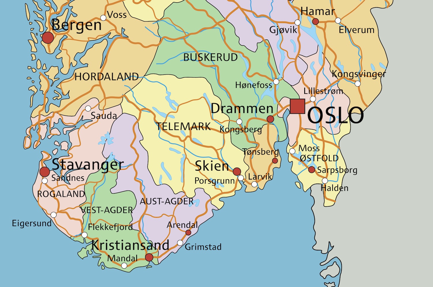 Free Norway Maps