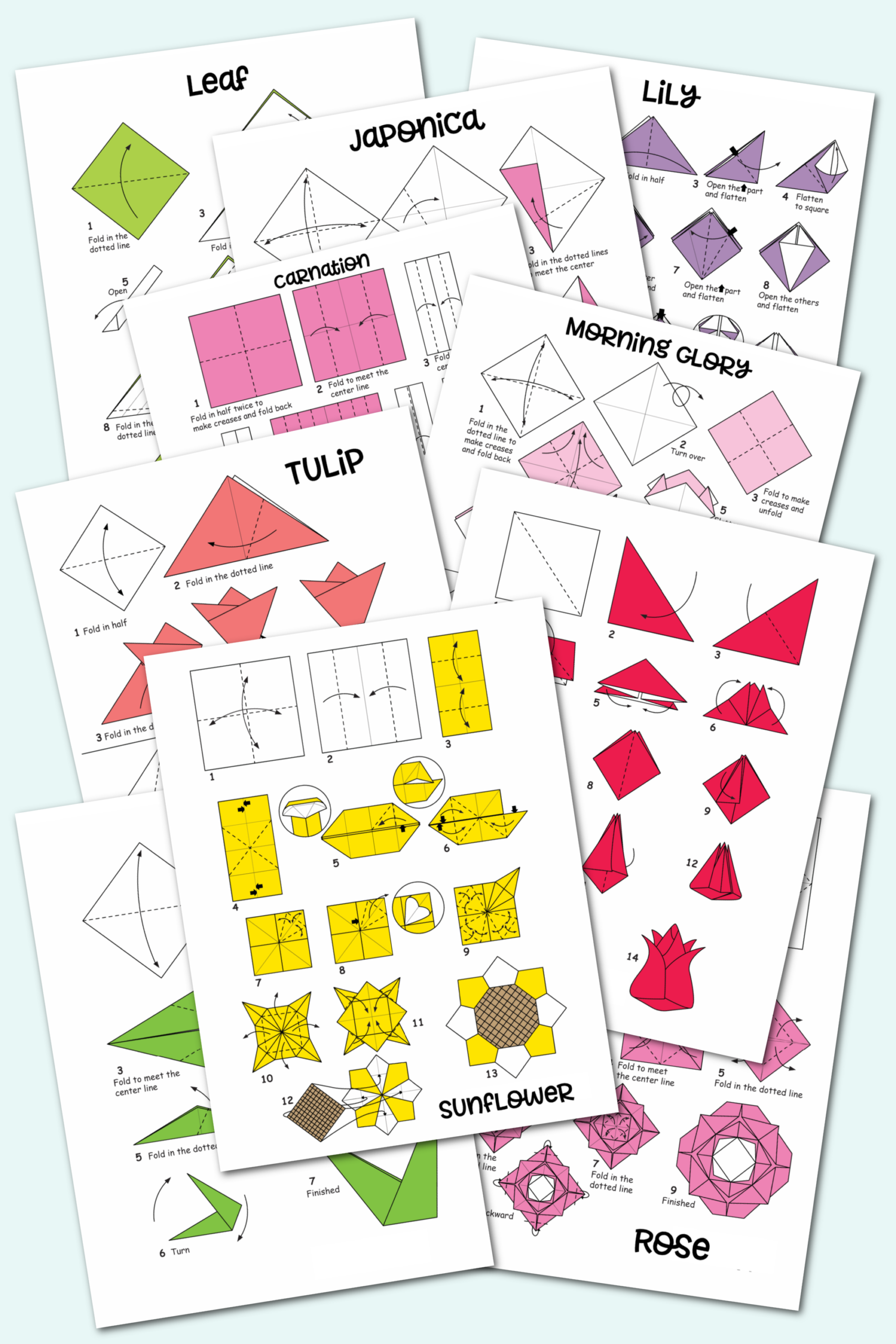 Free Origami Flowers With Instructions And Diagrams