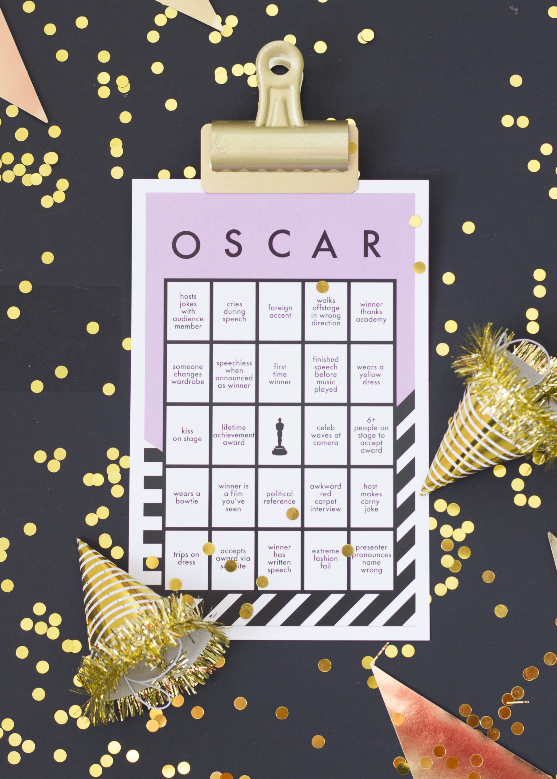 Free Oscar Printable Bingo Card