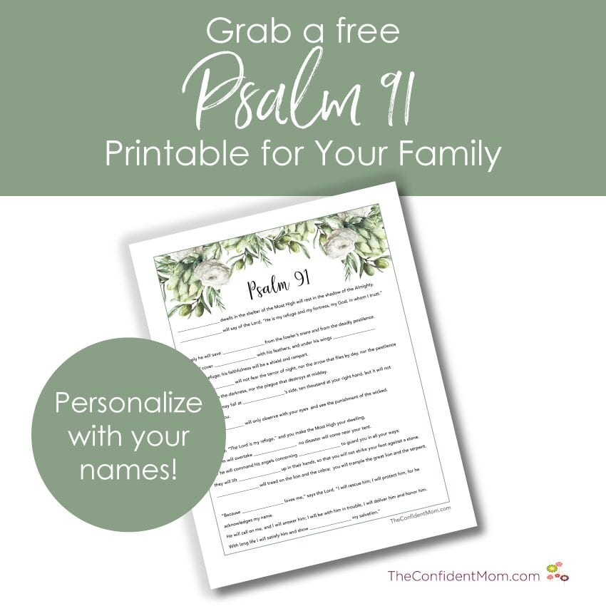 Free Personalized Psalm 91 Printable For Your Family