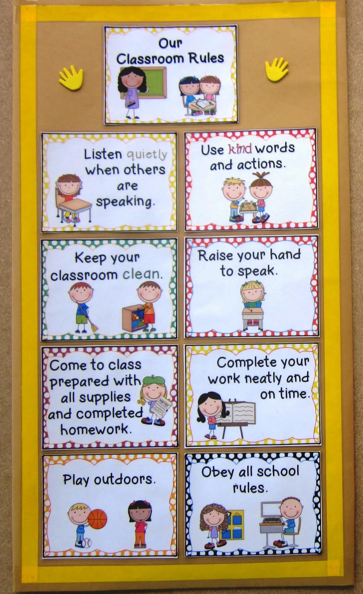 Free Posters Positive Classroom Rules