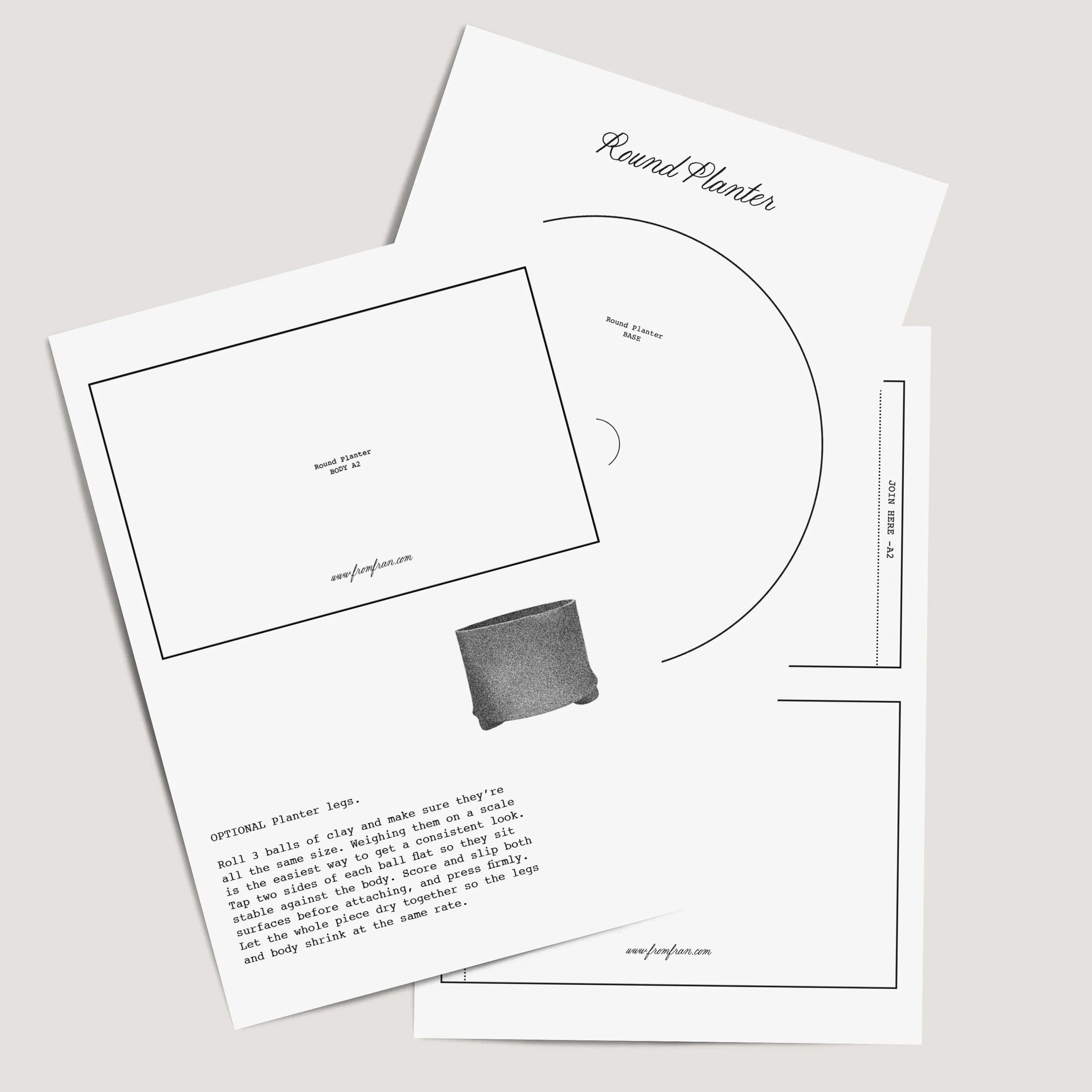 free printable pottery templates