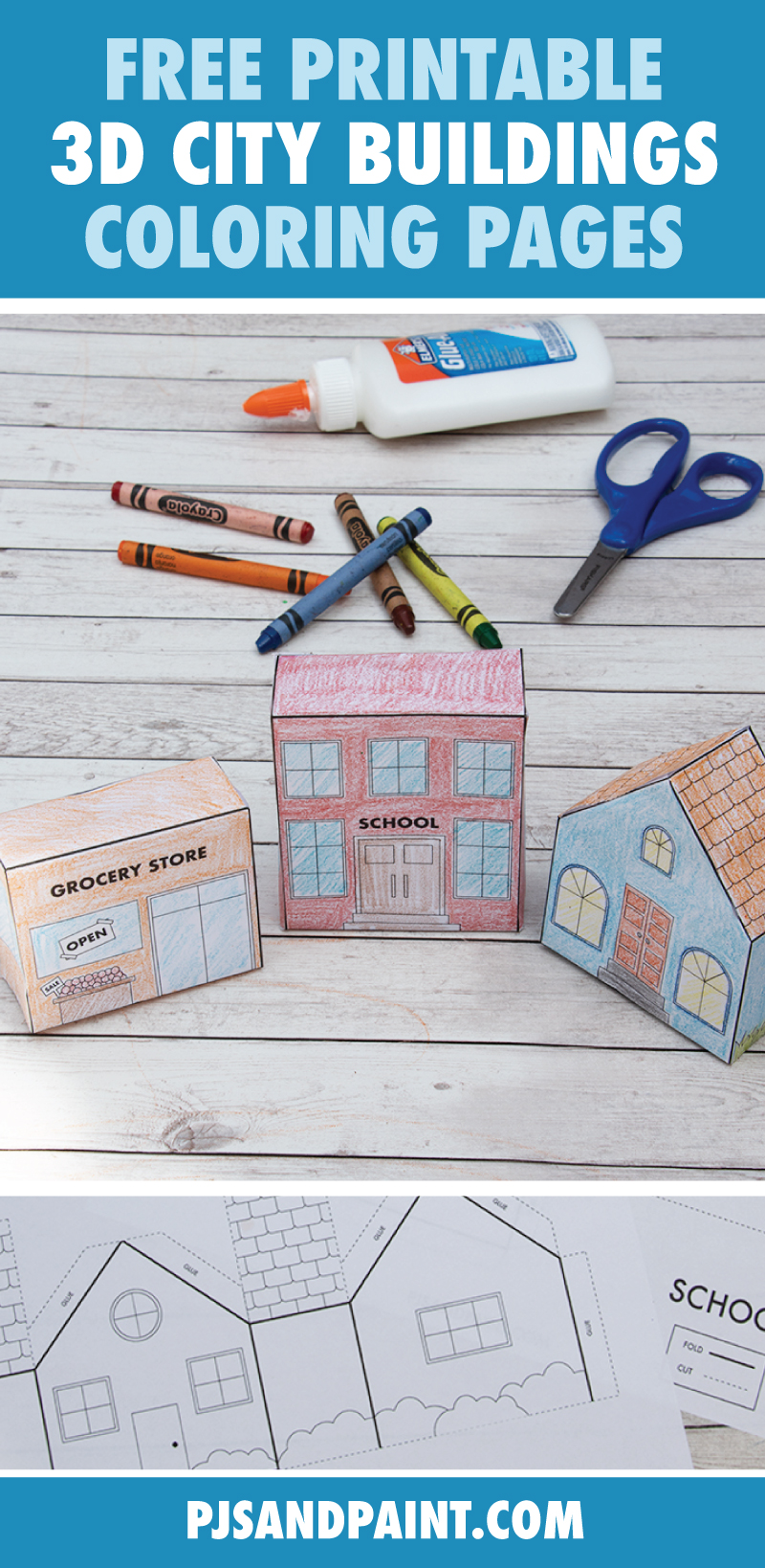 Free Printable 3d Buildings Coloring Pages