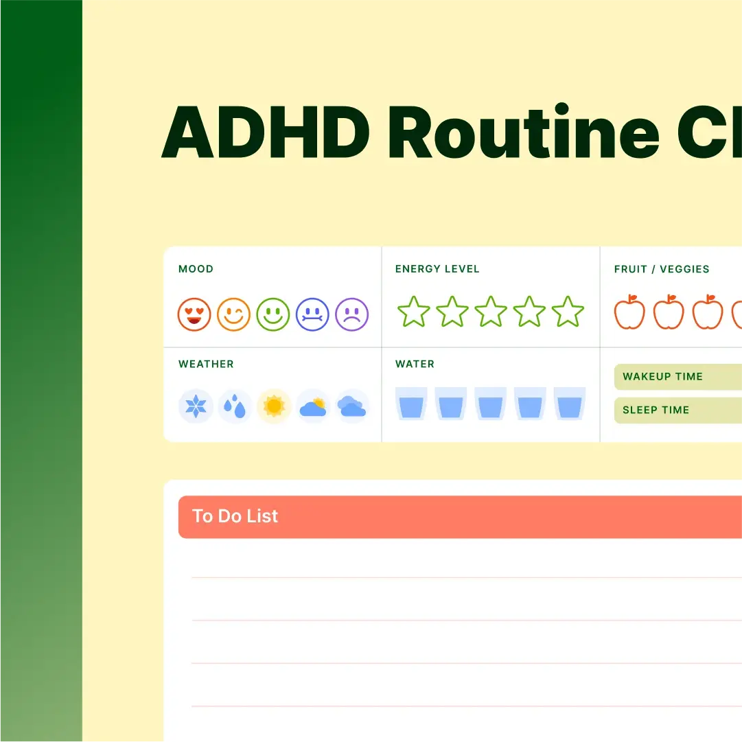 Free Printable Adhd Routine Charts