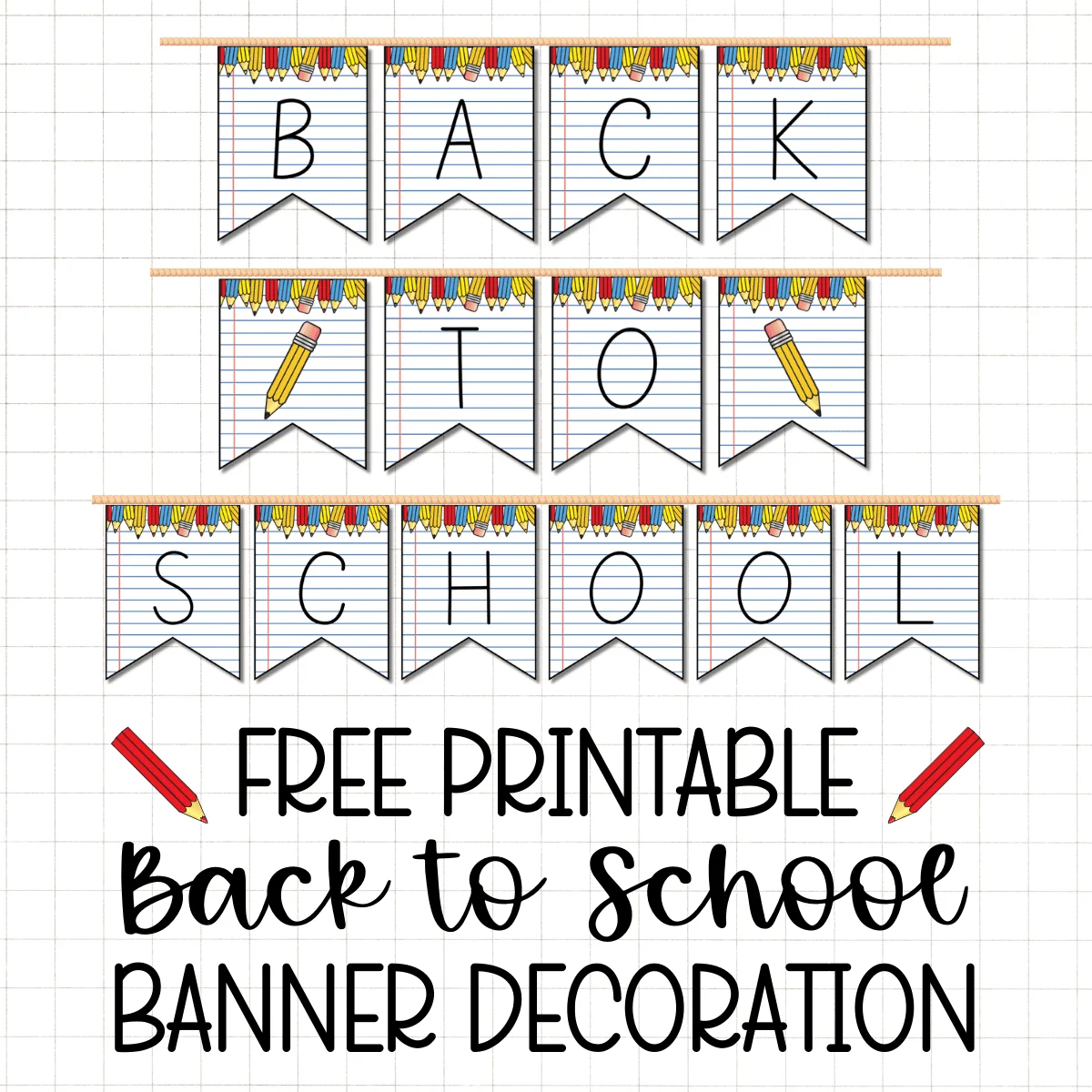 Free Printable Back To School Banner