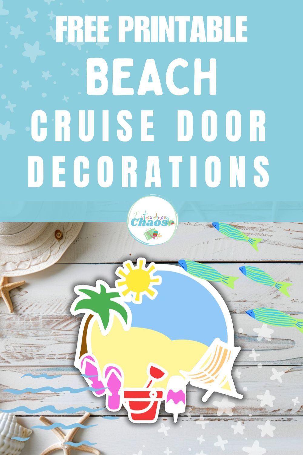 Free Printable Beach Cruise Door Decoration