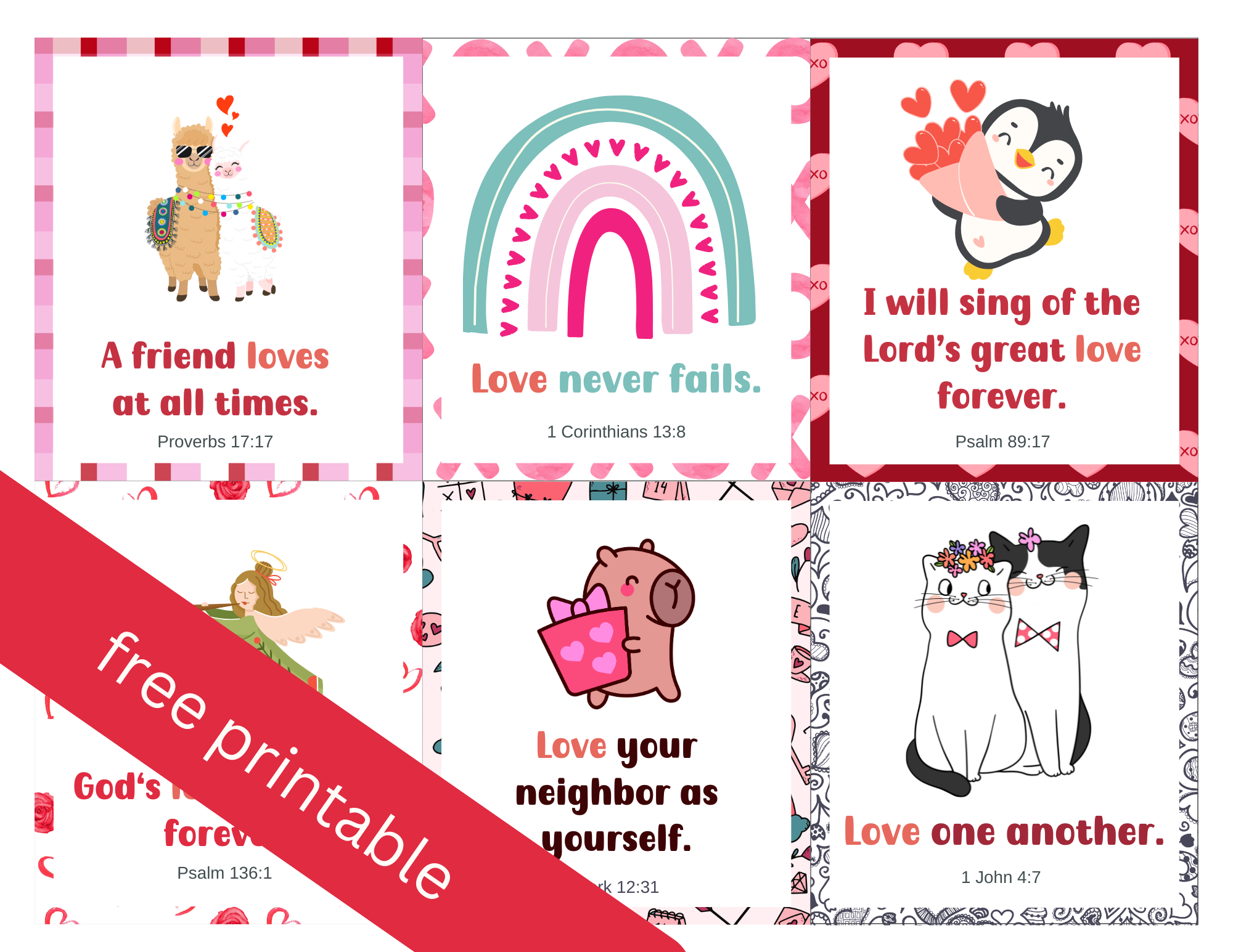 Free Printable Bible Verse Valentines