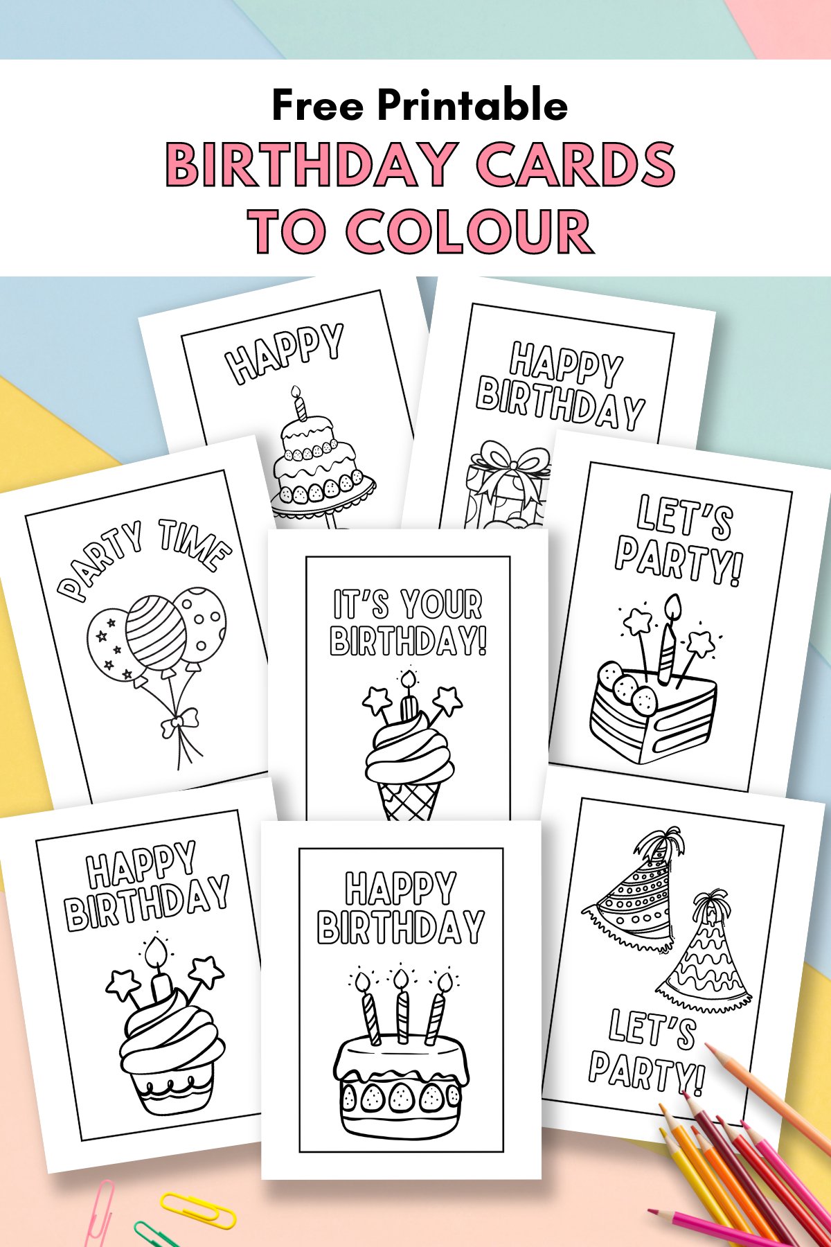 Free Printable Birthday Cards To Colour