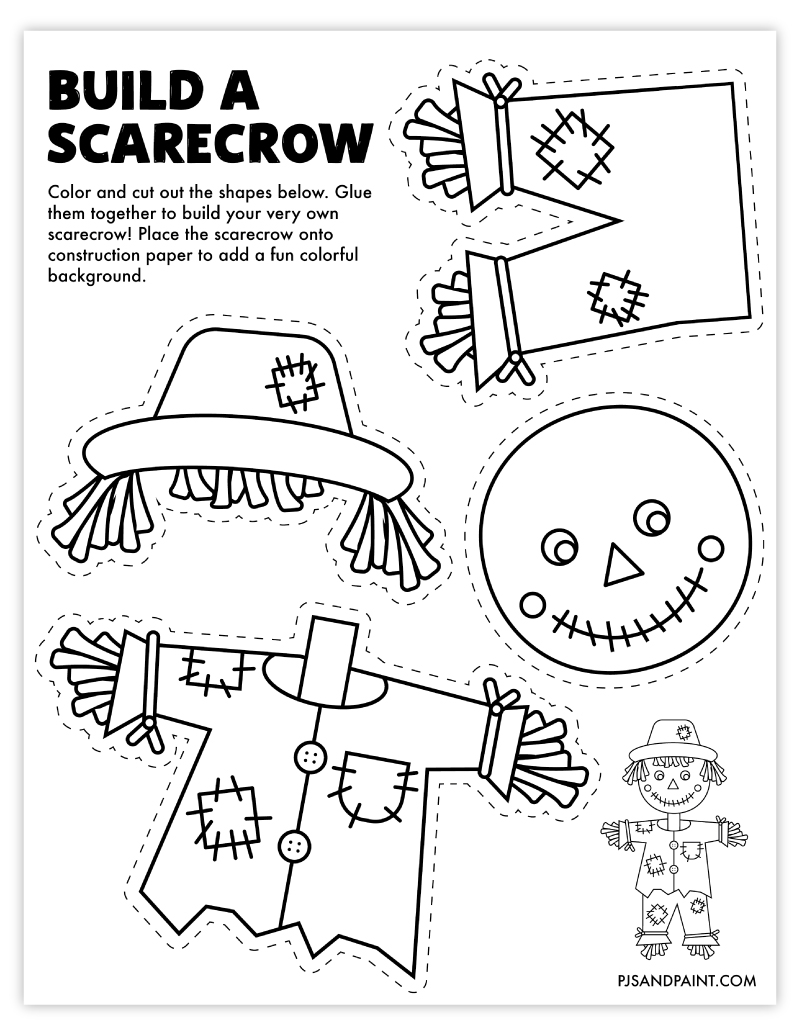 Free Printable Build A Scarecrow Craft