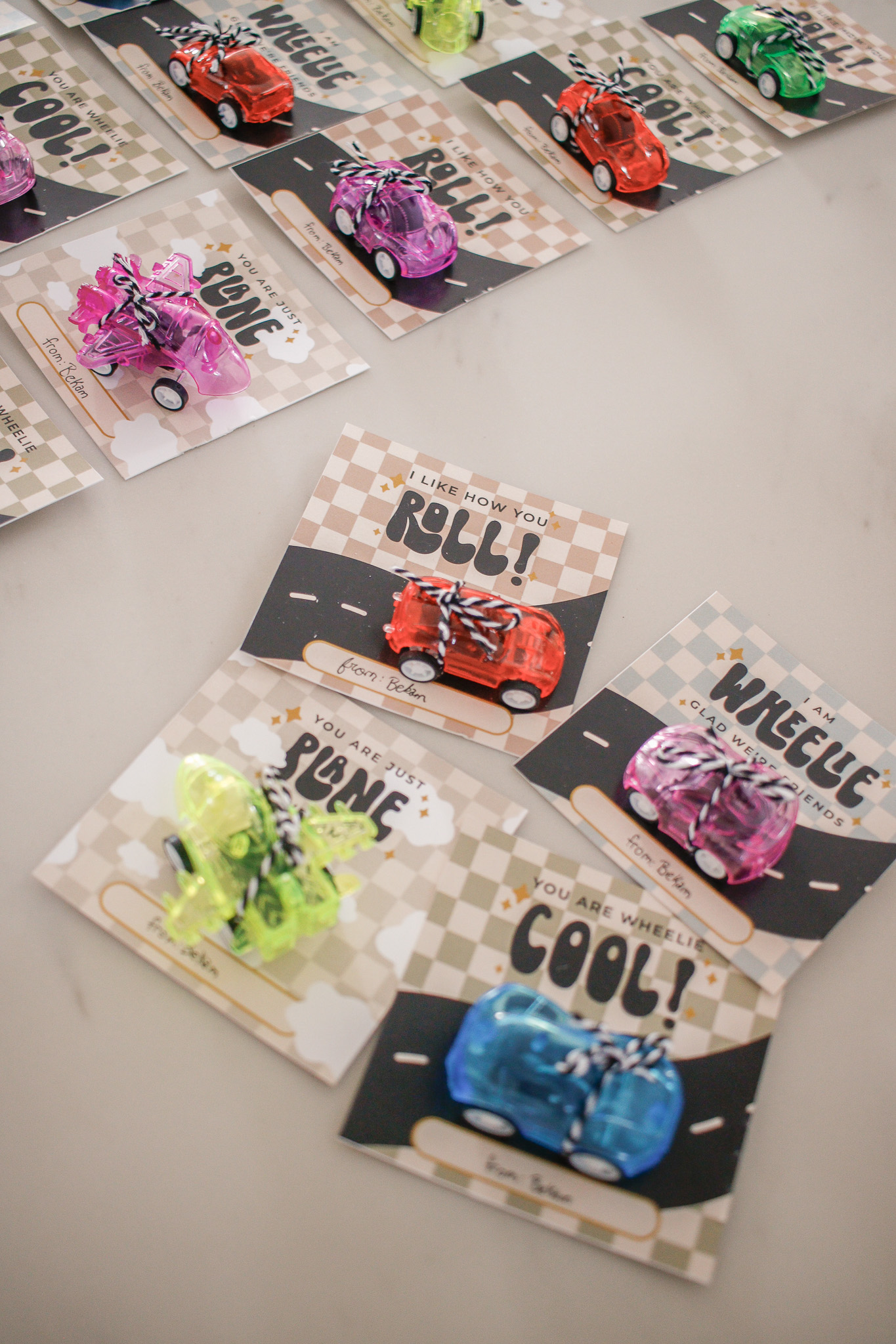 free printable car valentines