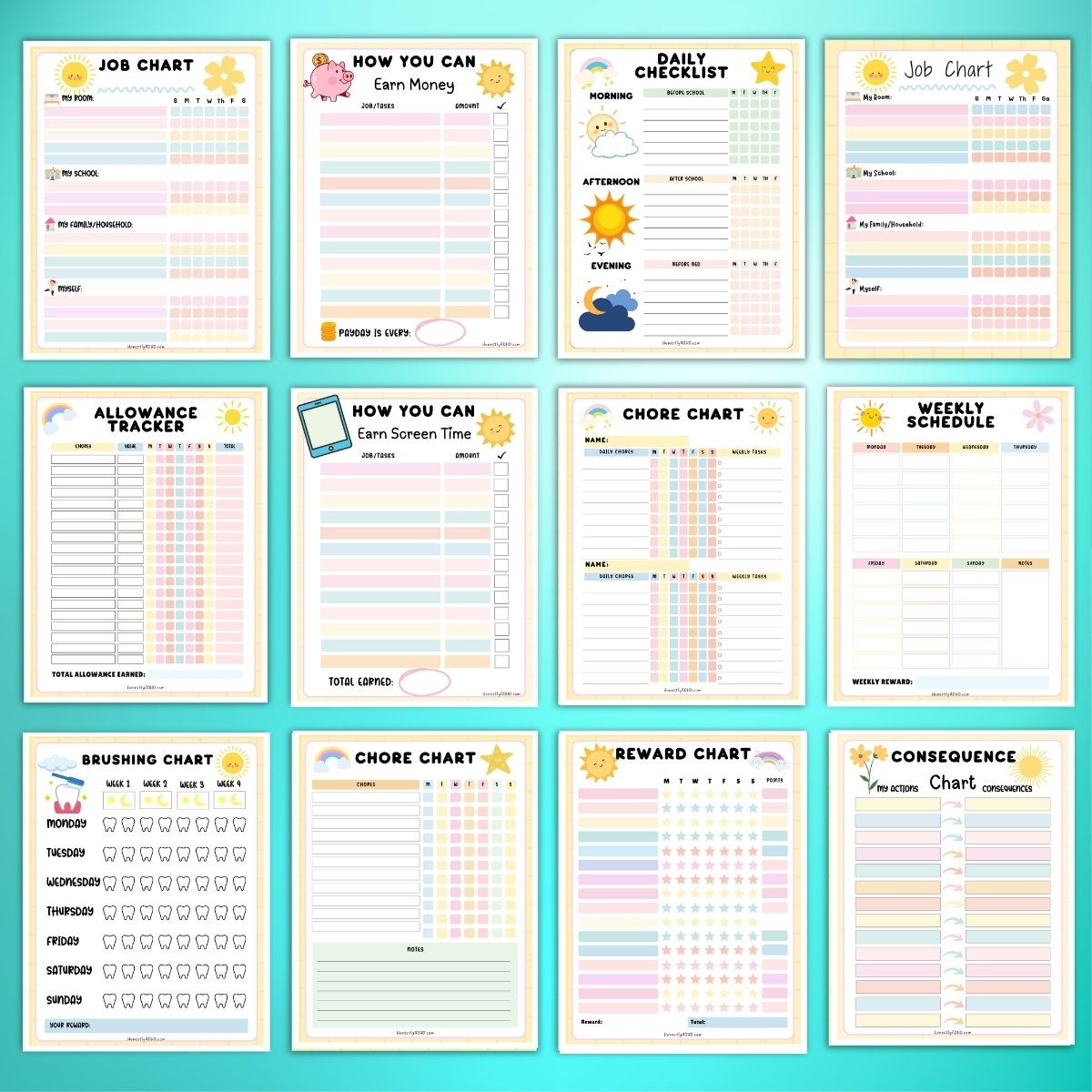 Free Printable Chore Chart For Adhd Kids