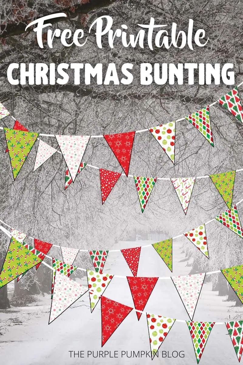 Free Printable Christmas Bunting Flags Pennants Holiday Bunting