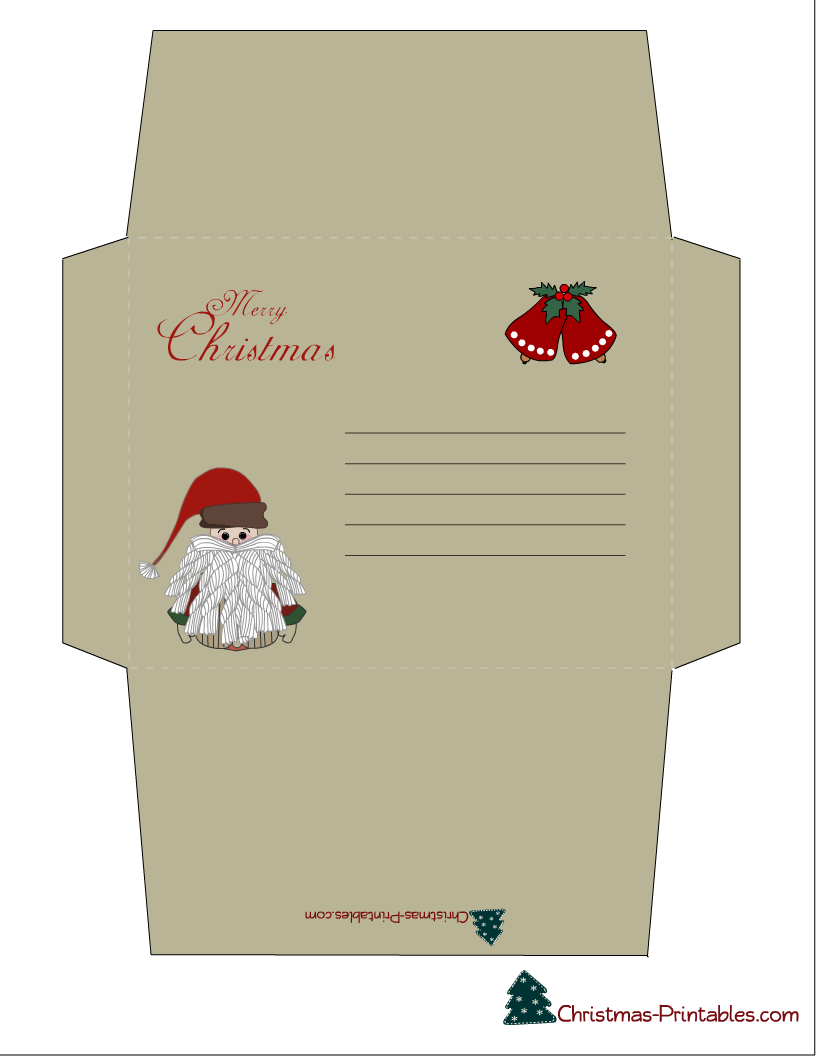 free printable christmas envelope templates