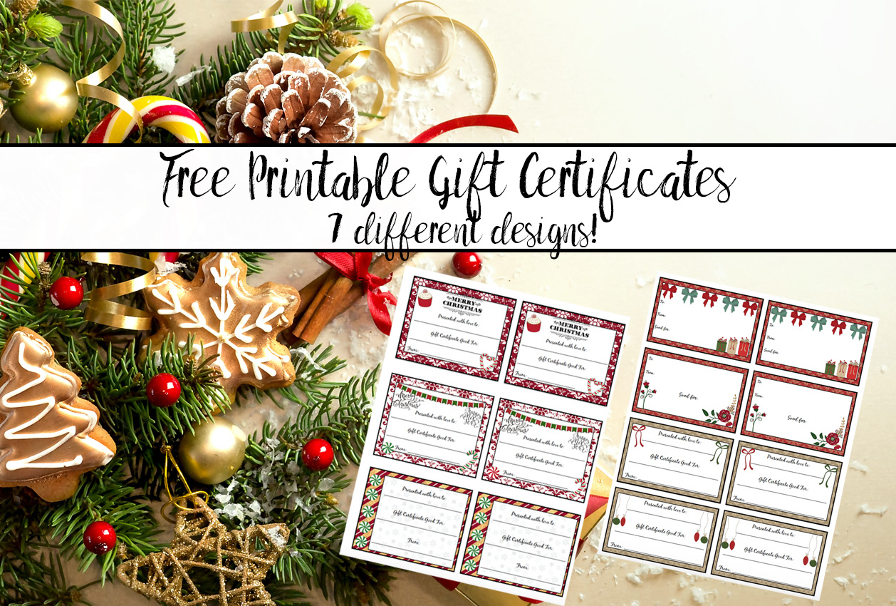 Free Printable Christmas Gift Certificates