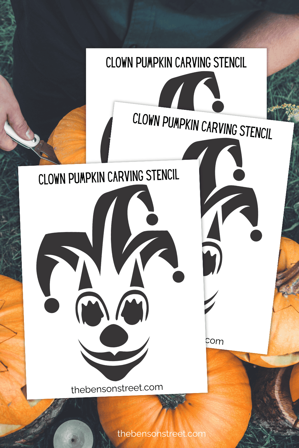 Free Printable Clown Pumpkin Stencil