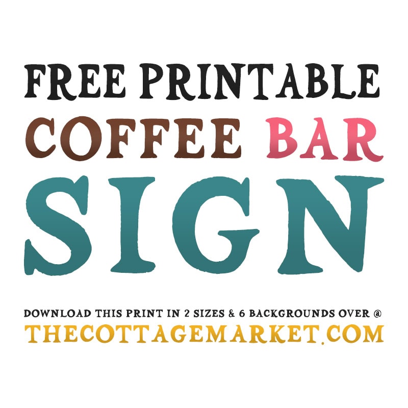 Free Printable Coffee Bar Sign