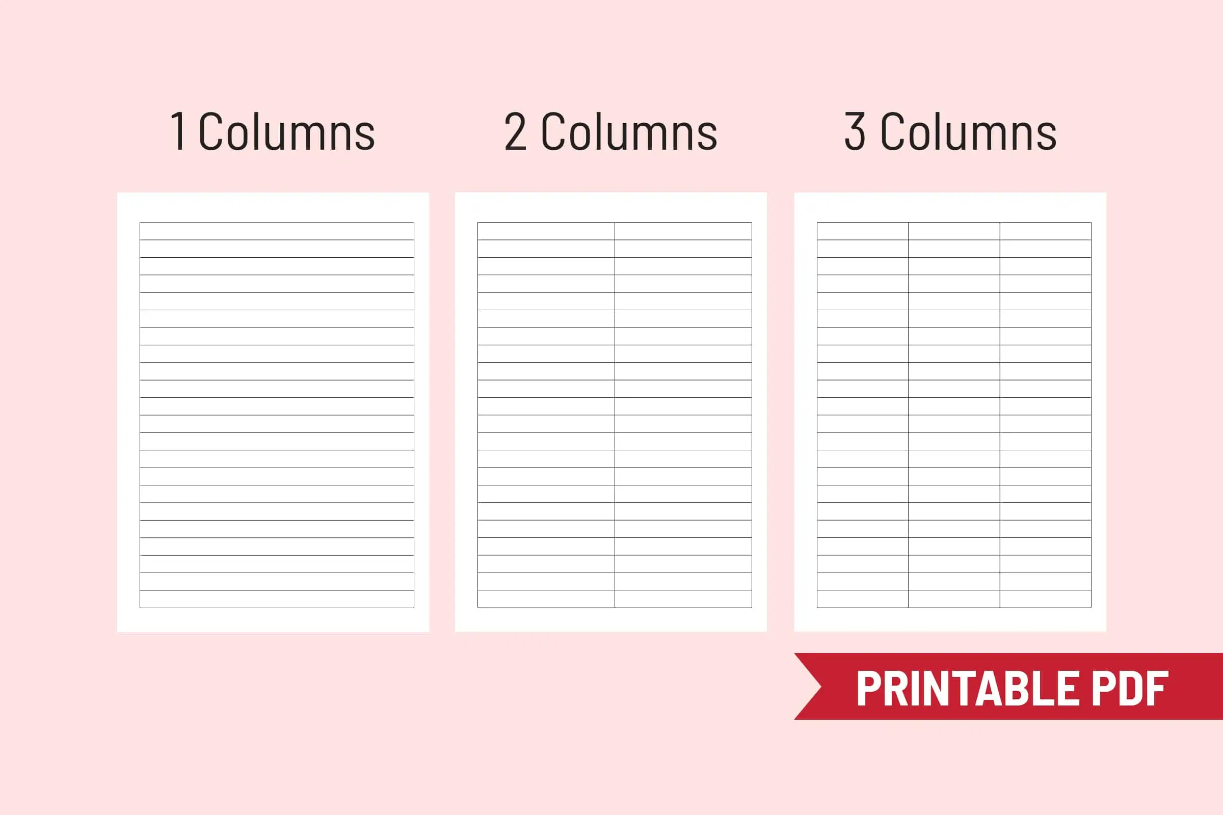 Free Printable Columns And Rows