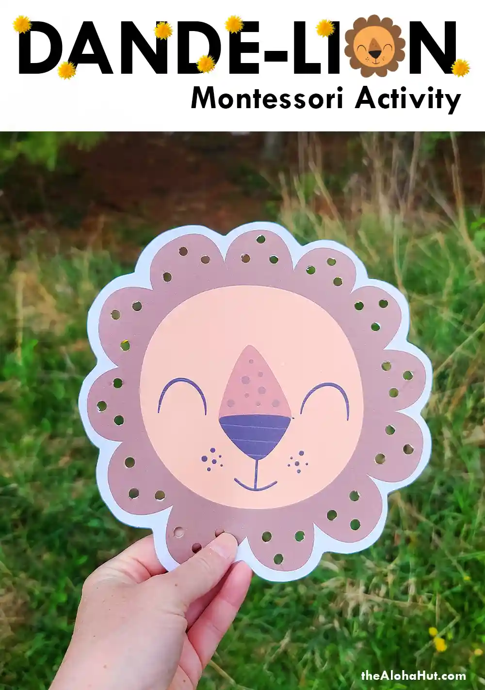 Free Printable Dande Lion Montessori Activity
