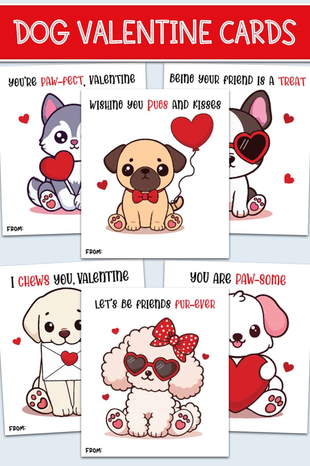 Free Printable Dog Valentine Cards For The Kids
